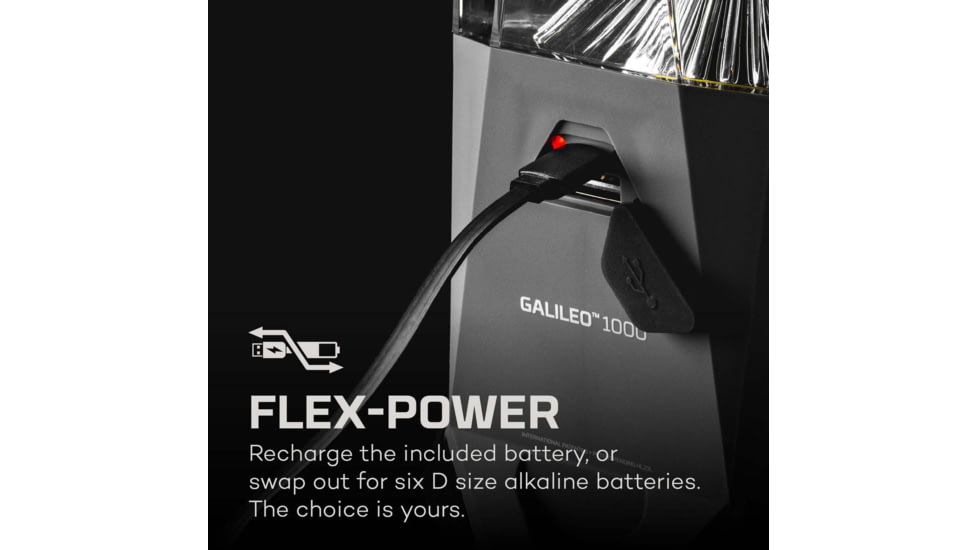 Nebo Galileo Powerful Lantern and Power Bank, 1000 Lumens, Gray, NEB-LTN-0004