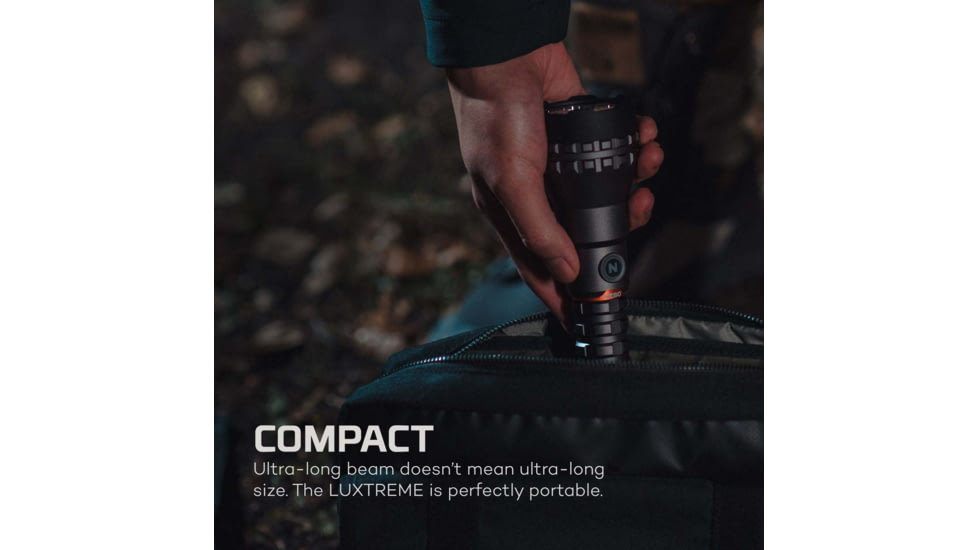 Nebo Luxtreme USB-C Rechargeable Half-Mile Beam Flashlight, Black, NEB-FLT-1008