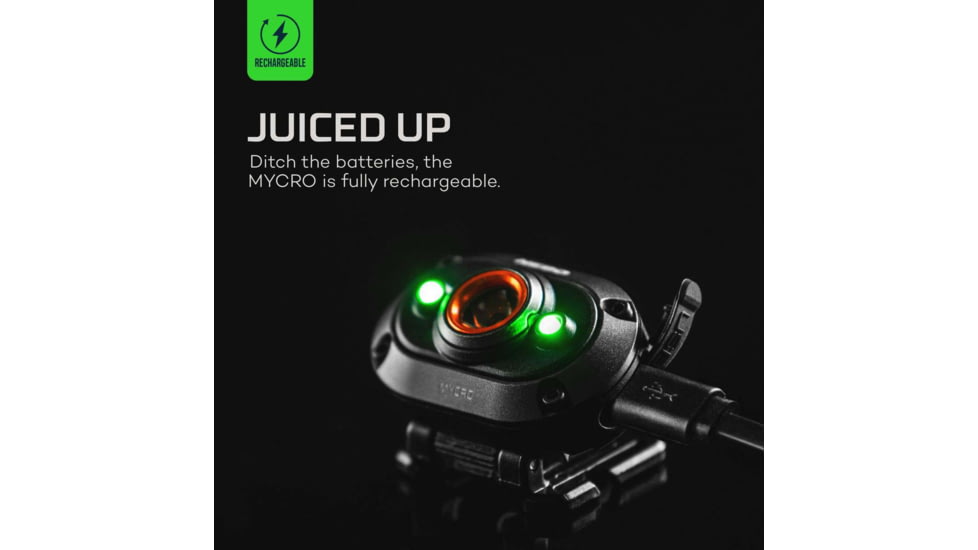 Nebo Mycro Turbo Mode Rechargeable Headlamp and Cap Light, 400 Lumens, Black, NEB-HLP-0011