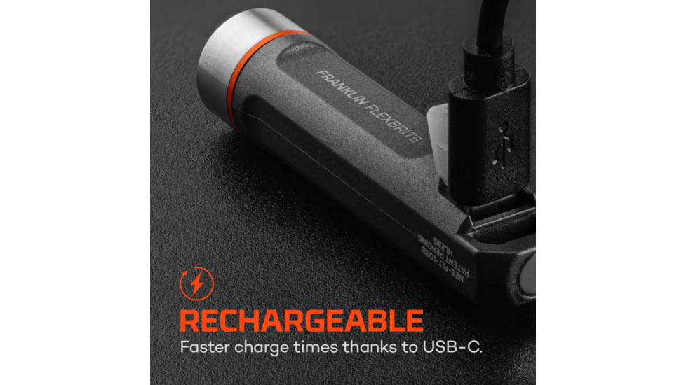 Nebo Franklin Flexbrite USB-C Rechargeable Battery 350 Lumens LED Flashlight