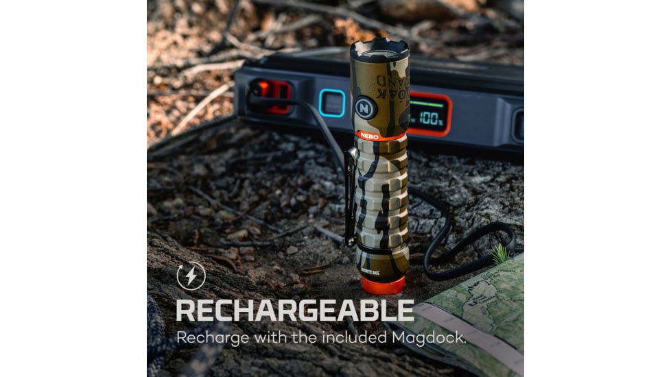 Nebo Torchy 2K Li-ion 18650 Rechargeable Battery 2000 Lumens LED Flashlight