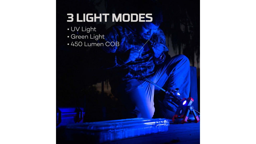 Nebo Omni Fish Dock Light &amp; Power Bank, 450 Lumens, Black, NEB-OTH-0004