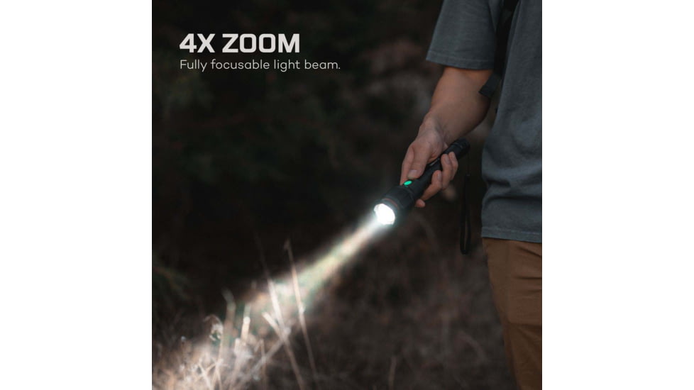 Nebo Redline Blast RC 3200 Lumens Rechargeable Waterproof Flashlight w/ Power Bank, Black, NEB-FLT-0009