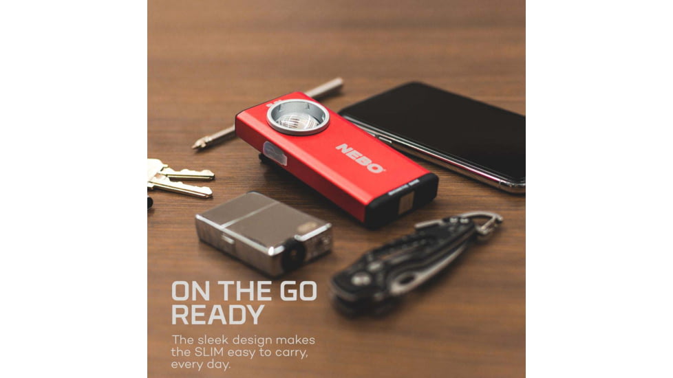 Nebo Slim Work Light w/Clip Hook and Magnetic Base, Red, NEB-POC-0002