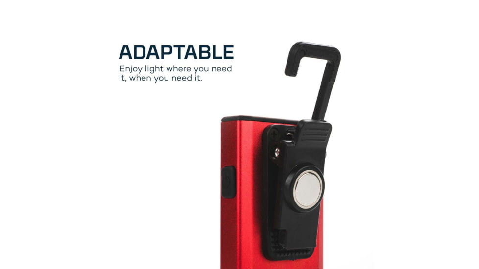Nebo Slim Work Light w/Clip Hook and Magnetic Base, Red, NEB-POC-0002