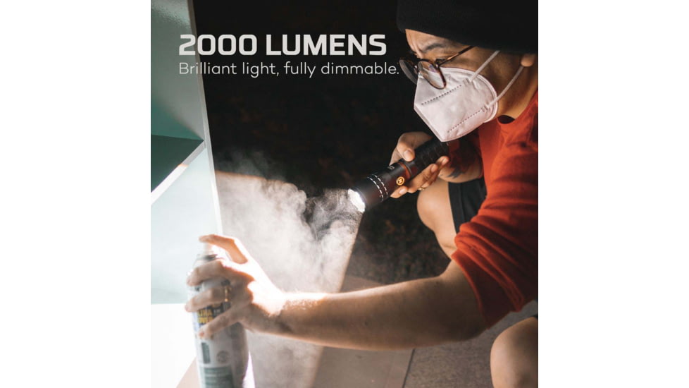 Nebo Slyde King 2K USB-C Rechargeable LED Flashlight and Work Light, Black, NEB-WLT-1003