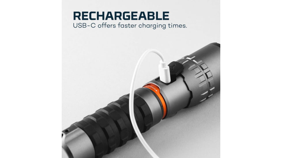 Nebo Slyde King 2K USB-C Rechargeable LED Flashlight and Work Light, Black, NEB-WLT-1003