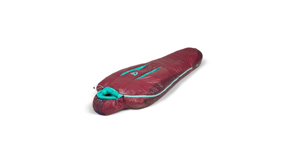 NEMO Equipment Azura Synthetic Mummy Bag 20 Degree, Malbec/Aqua, Regular, 811666030221