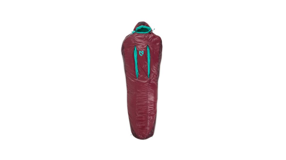 NEMO Equipment Azura Synthetic Mummy Bag 20 Degree, Malbec/Aqua, Regular, 811666030221