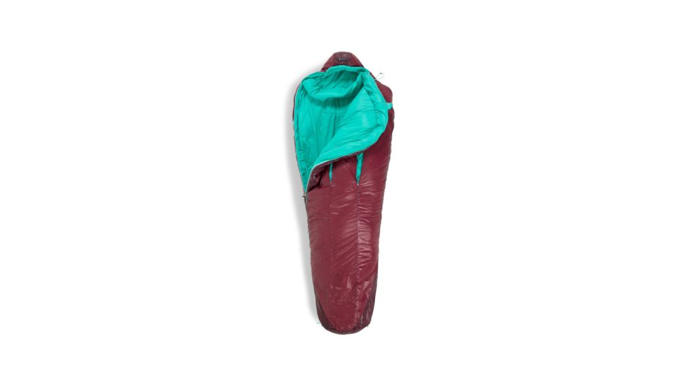 NEMO Equipment Azura Synthetic Mummy Bag 20 Degree, Malbec/Aqua, Regular, 811666030221