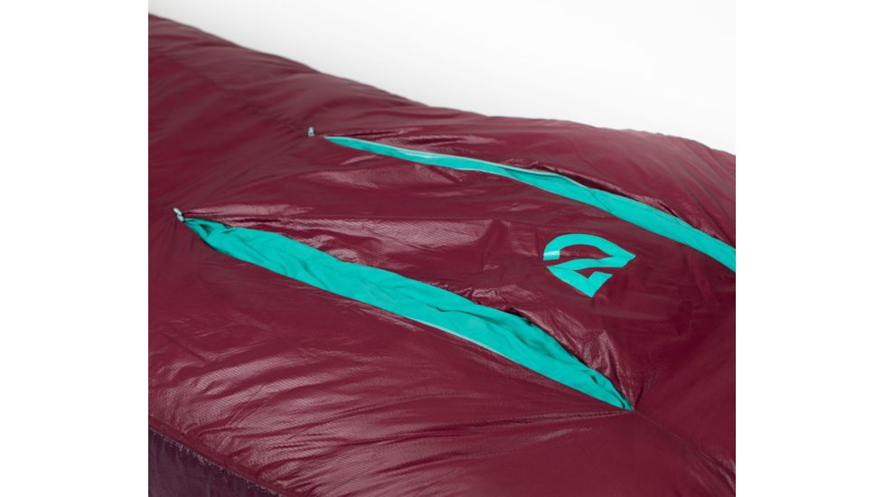 NEMO Equipment Azura Synthetic Mummy Bag 20 Degree, Malbec/Aqua, Regular, 811666030221