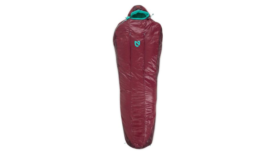 NEMO Equipment Azura Synthetic Mummy Bag 20 Degree, Malbec/Aqua, Long, 811666030214