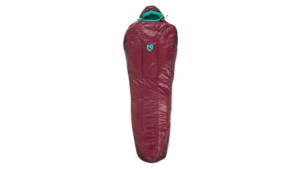 NEMO Equipment Azura Synthetic Mummy Bag 20 Degree, Malbec/Aqua, Regular, 811666030221