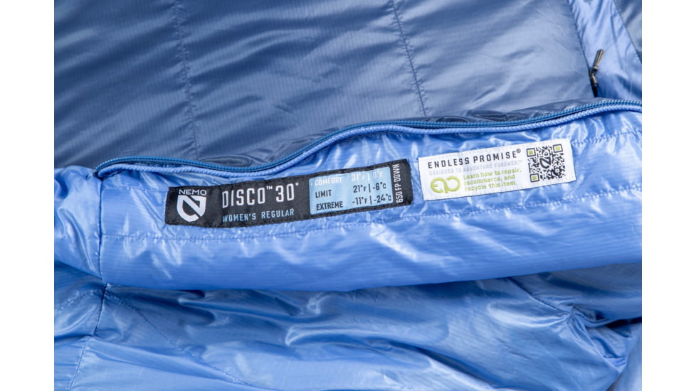 NEMO Equipment 2025 Disco 30F Endless Promise Sleeping Bag - Womens, Blue Horizon, Regular, 811666037299