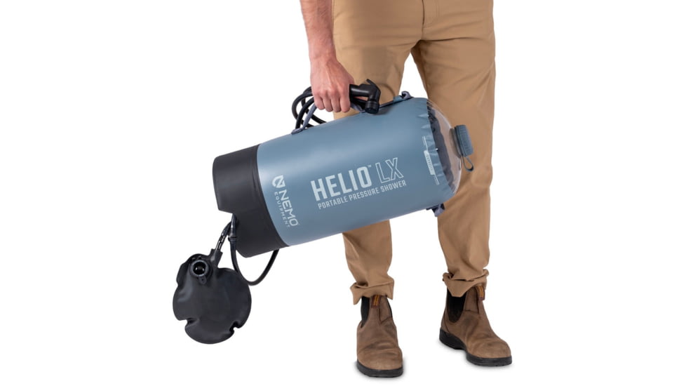 NEMO Equipment 2025 Helio LX Pressure Shower, Fortress / Silt / Black, 811666036094