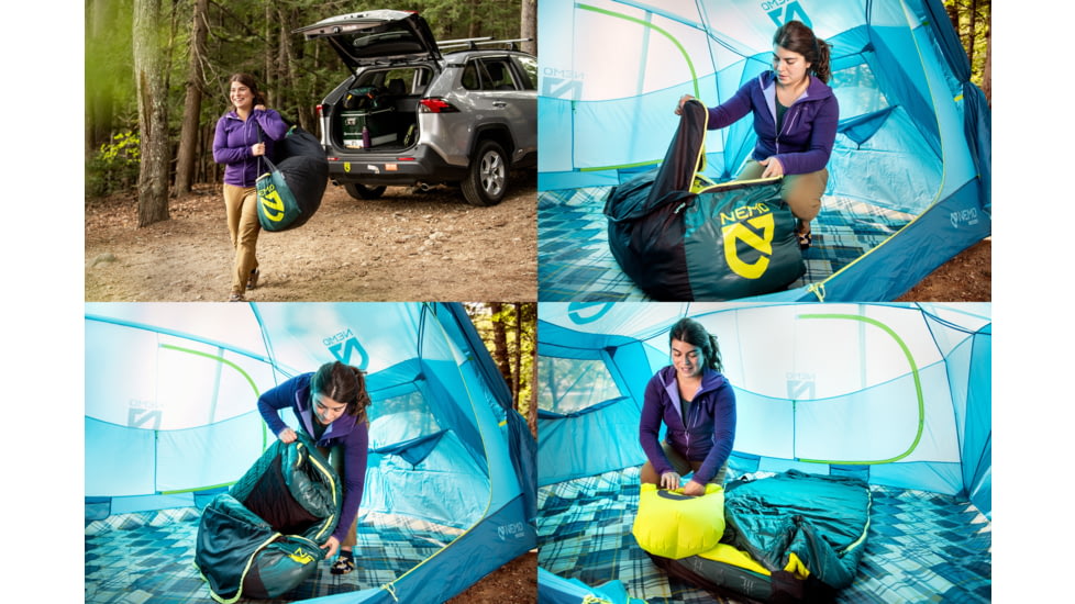 NEMO Equipment 2025 Jazz Double Sleeping Bag, Lagoon / Lumen, 811666037169