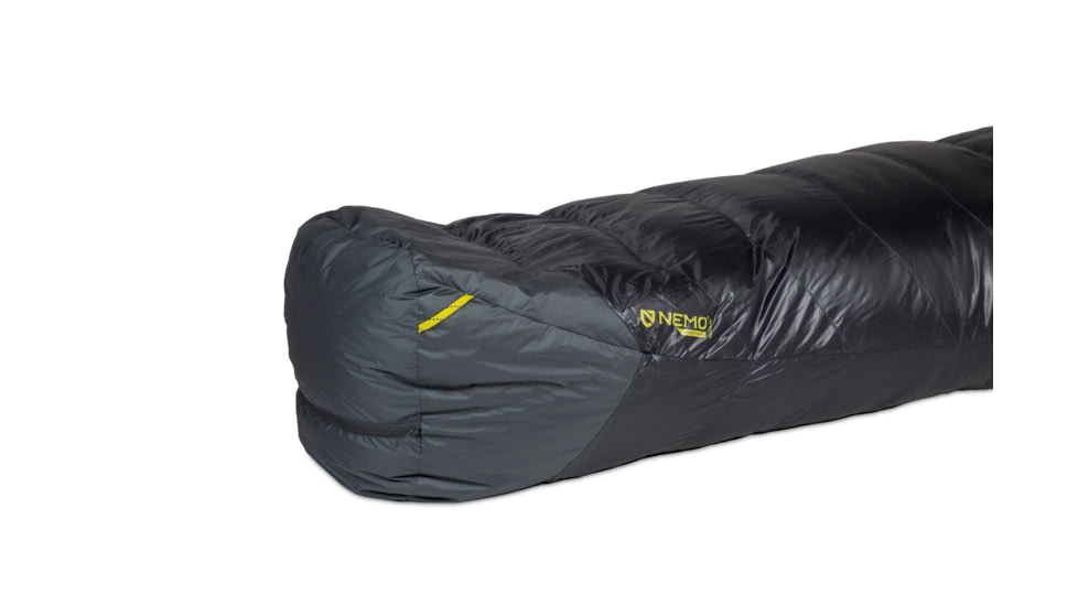 NEMO Equipment Coda 10/20 Endless Promise Sleeping Bag, Goodnight Gray, Short, 811666034090