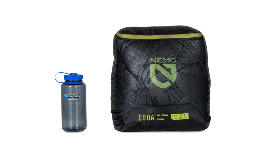 NEMO Equipment Coda 10/20 Endless Promise Sleeping Bag, Goodnight Gray, Short, 811666034090