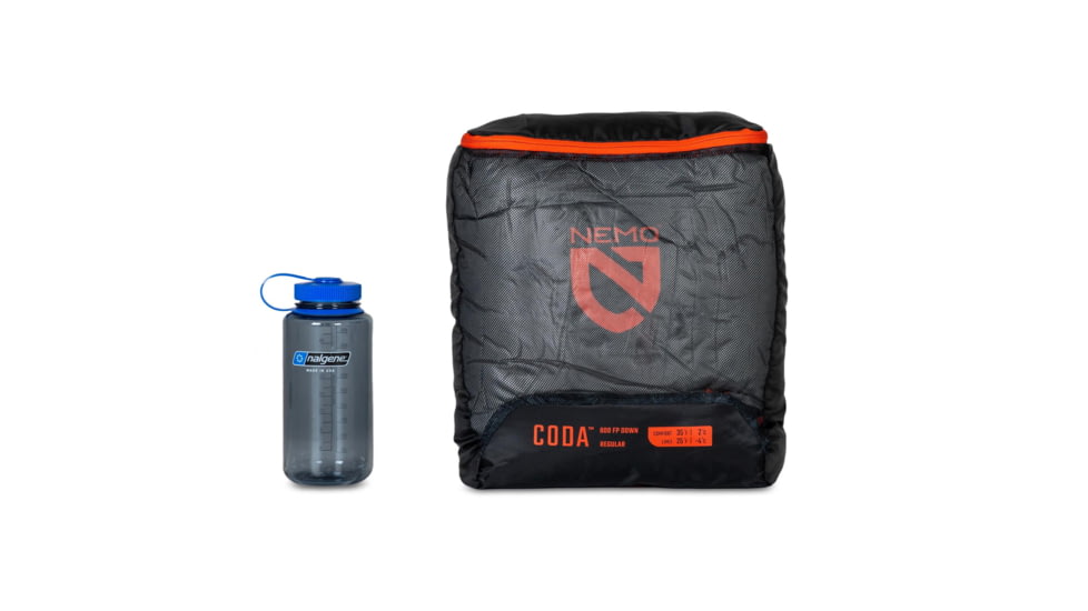 NEMO Equipment Coda 25/35 Endless Promise Sleeping Bag, Titanium, Short, 811666034113