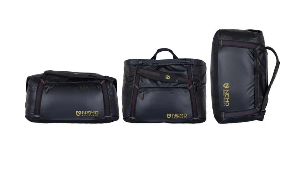 NEMO Equipment Double Haul Convertible Duffel Bag, 100L, Black, 811666033628