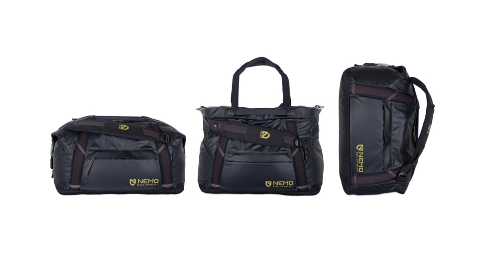 NEMO Equipment Double Haul Convertible Duffel Bag, 30L, Black, 811666033291