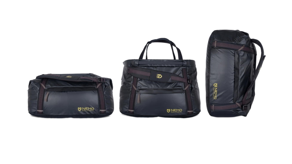 NEMO Equipment Double Haul Convertible Duffel Bag, 55L, Black, 811666035004