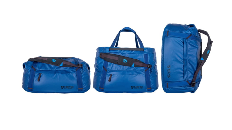 NEMO Equipment Double Haul Convertible Duffel Bag, 55L, Lake, 811666034991