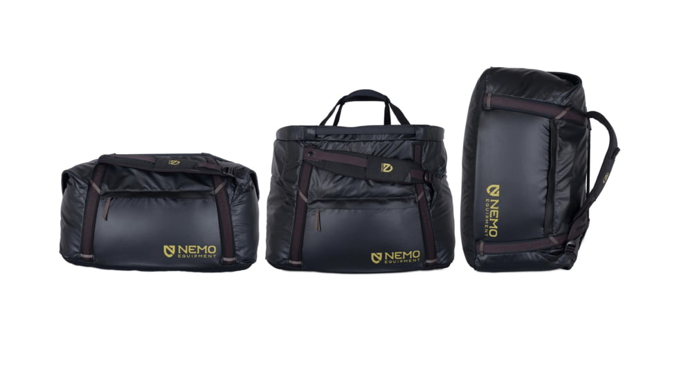 NEMO Equipment Double Haul Convertible Duffel Bag, 70L, Black, 811666035967