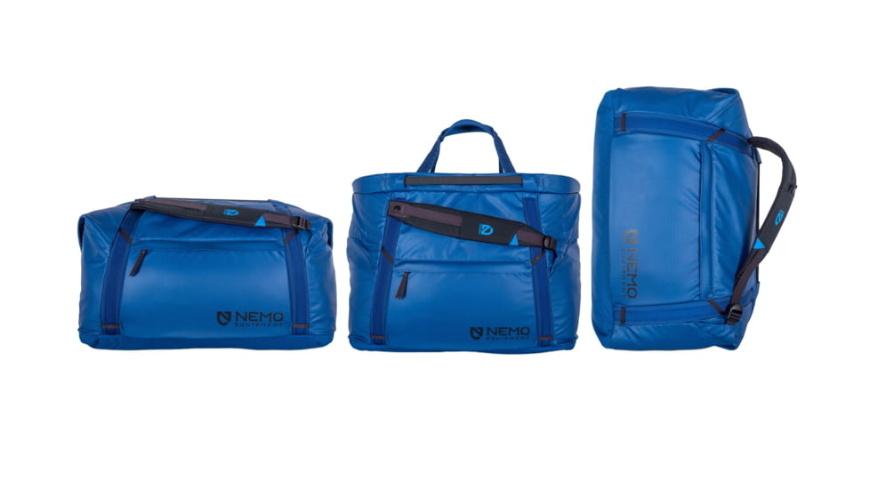 NEMO Equipment Double Haul Convertible Duffel Bag, 70L, Lake, 811666033611