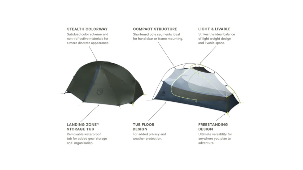 NEMO Equipment Dragonfly Bikepack 2 P Tent, 811666033277