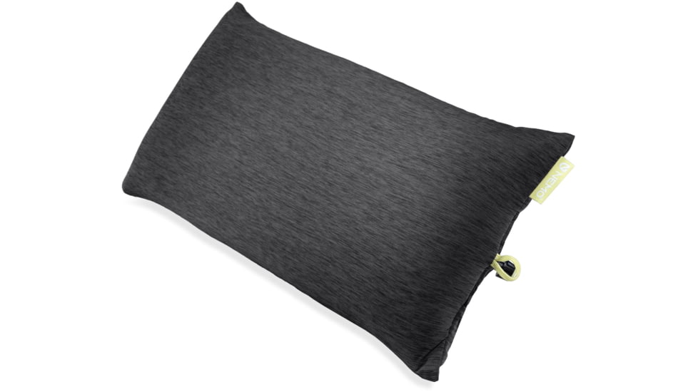 NEMO Equipment Fillo Elite Wide Ultralight Backpacking Pillow, Black Pearl / Citron, 811666036032