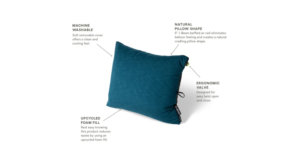 NEMO Equipment Fillo King Pillow, Abyss, 811666031310