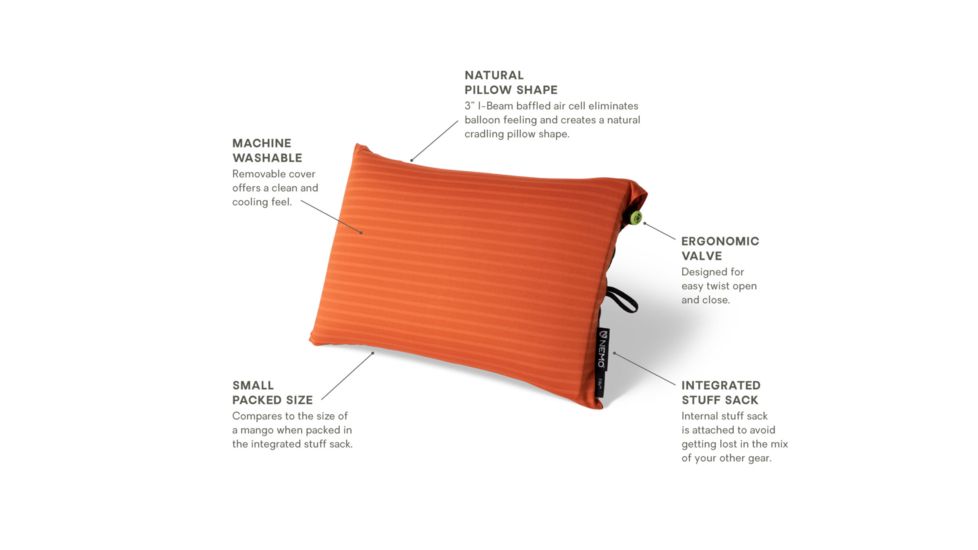 NEMO Equipment Fillo Pillow, Koi Stripe, 811666031235