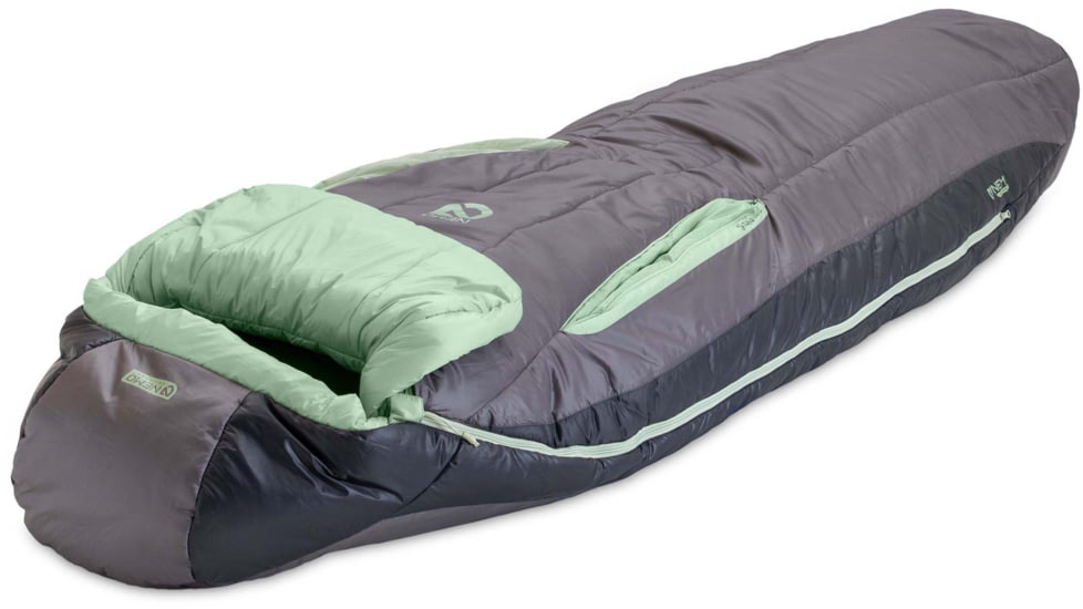 NEMO Equipment Forte Endless Promise 35 Sleeping Bag - Womens, Plum Gray/Celadon Green, Regular, 811666035233