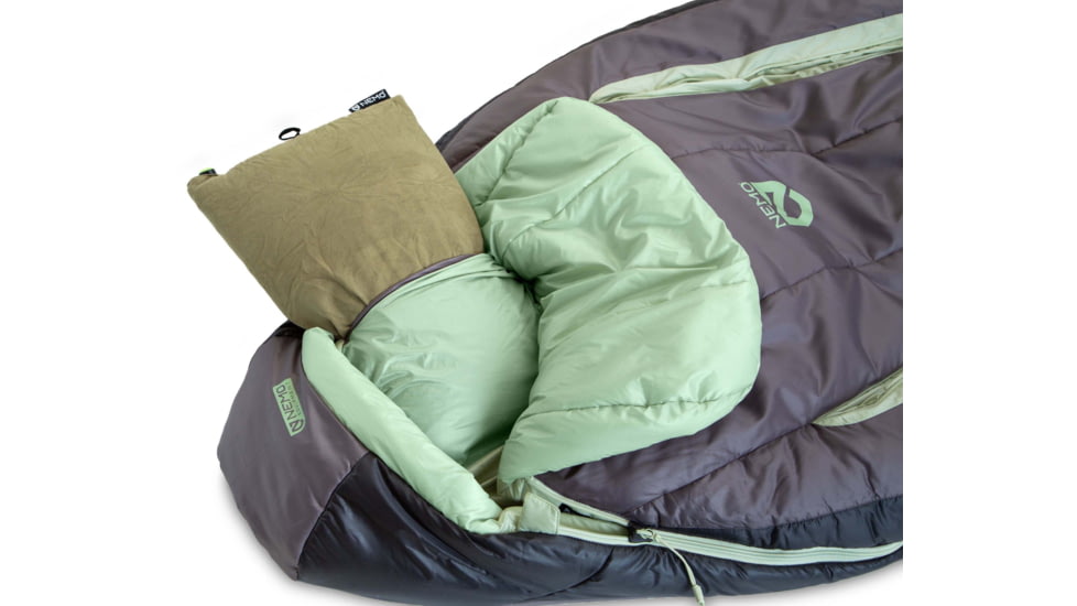 NEMO Equipment Forte Endless Promise 35 Sleeping Bag - Womens, Plum Gray/Celadon Green, Regular, 811666035233