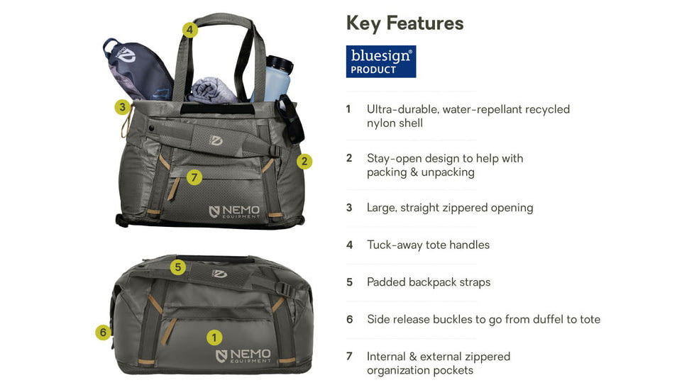 NEMO Equipment 2026 Double Haul 30L Duffel Bag