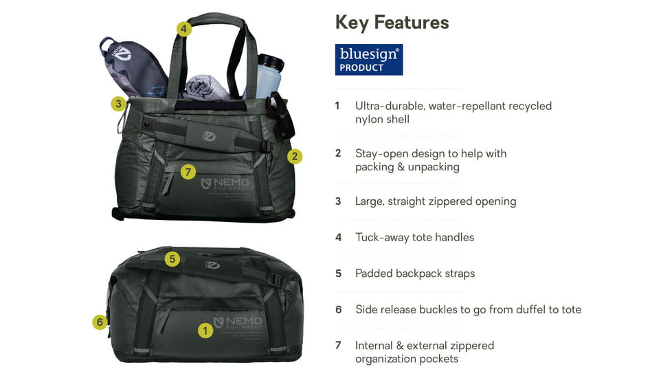 NEMO Equipment 2026 Double Haul 30L Duffel Bag