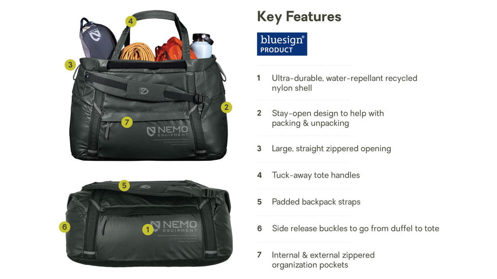 NEMO Equipment 2026 Double Haul 55L Duffel Bag