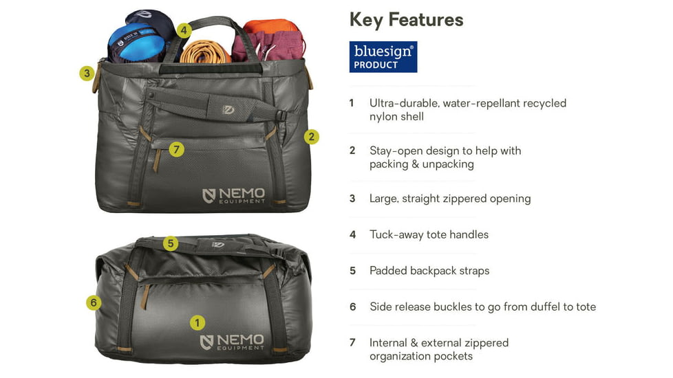 NEMO Equipment 2026 Double Haul 70L Duffel Bag