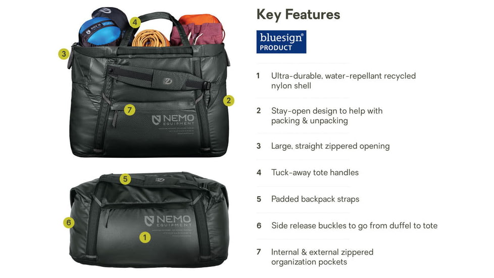 NEMO Equipment 2026 Double Haul 70L Duffel Bag