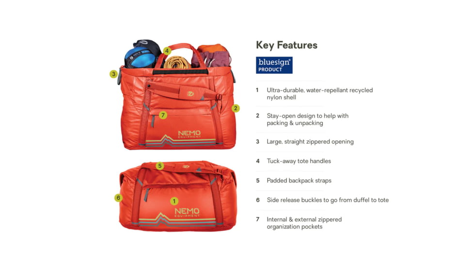 NEMO Equipment 2026 Double Haul 70L Duffel Bag