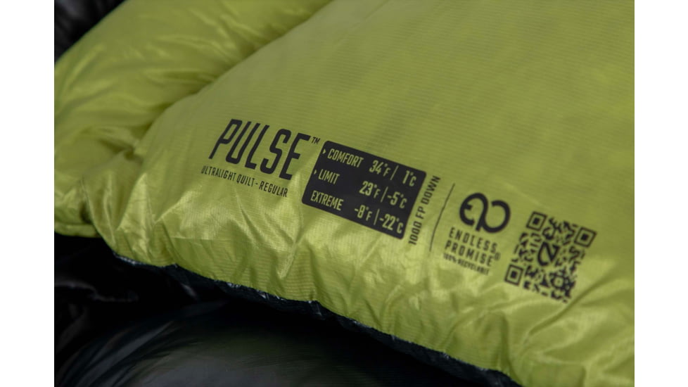 NEMO Equipment Pulse UL Quilt 20/30F Regular Endless Promise Sleeping Bag, Birch Bud / Goodnight Gray, Regular, 811666036162