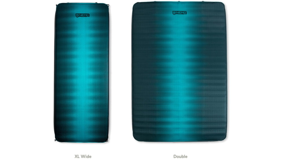 NEMO Equipment Roamer Sleeping Pad, Lagoon, 78x30in, XL Wide, 811666033482