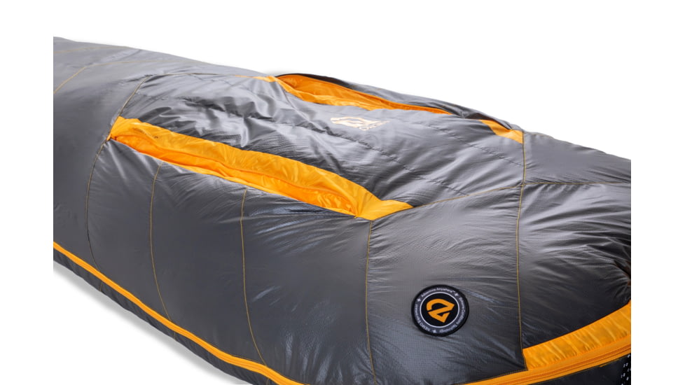 NEMO Equipment Sonic -20 Sleeping Bag, Goodnight Gray / Torch, Regular, 811666034540