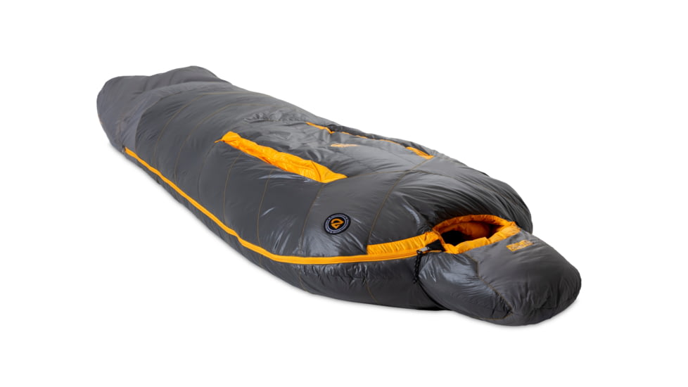 NEMO Equipment Sonic -20 Sleeping Bag, Goodnight Gray / Torch, Regular, 811666034540