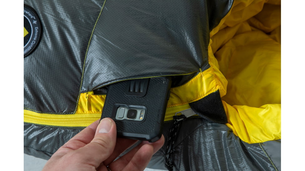 NEMO Equipment Sonic Down Sleeping Bag 0 Degree, Goodnight Gray / Goldfinch, Short, 811666034519