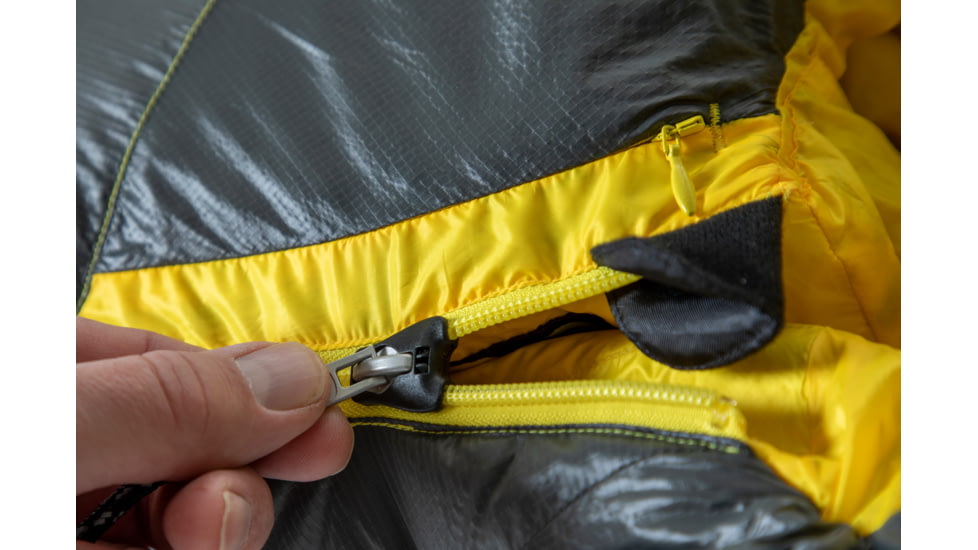 NEMO Equipment Sonic Down Sleeping Bag 0 Degree, Goodnight Gray / Goldfinch, Short, 811666034519