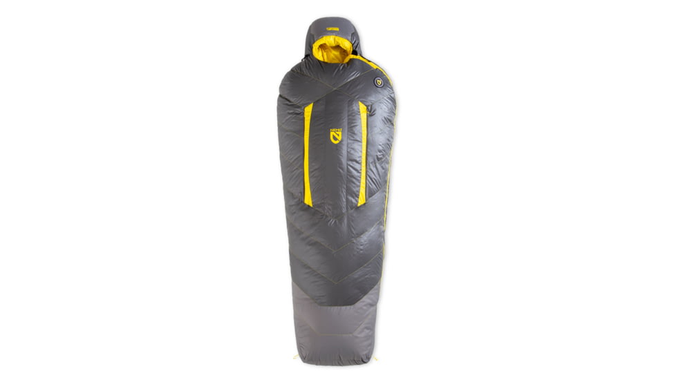 NEMO Equipment Sonic Down Sleeping Bag 0 Degree, Goodnight Gray / Goldfinch, Short, 811666034519
