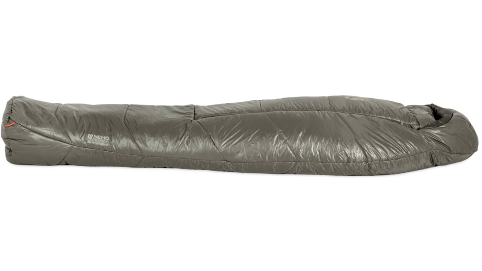 NEMO Equipment Soul 15/25F Endless Promise Synthetic Mummy Sleeping Bag, Smokey Olive / Fog / Spicy Orange, Short, 811666036193