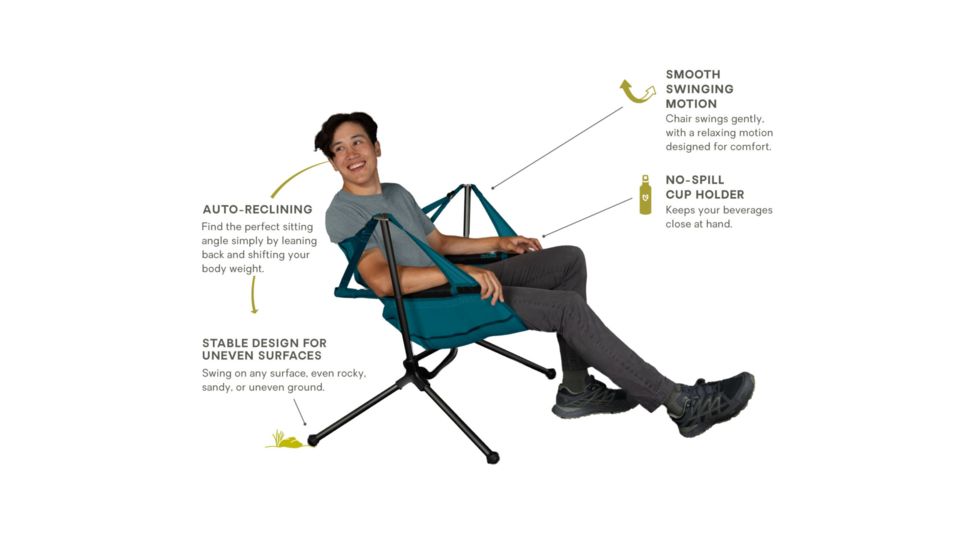 NEMO Equipment Stargaze Camp Chair, Neptune/Smoke, 811666030689